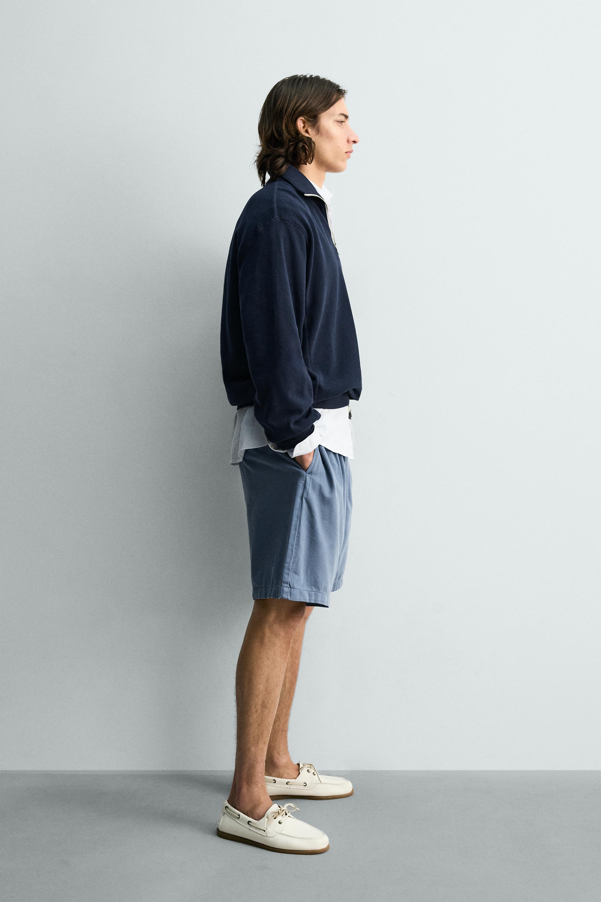 PIQUÉ QUARTER-ZIP SWEATSHIRT